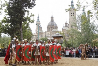 Recreación histórica en la Arboleda de Macanaz, Zaragoza. (Foto: J. Belver, Ayto. de Zaragoza)