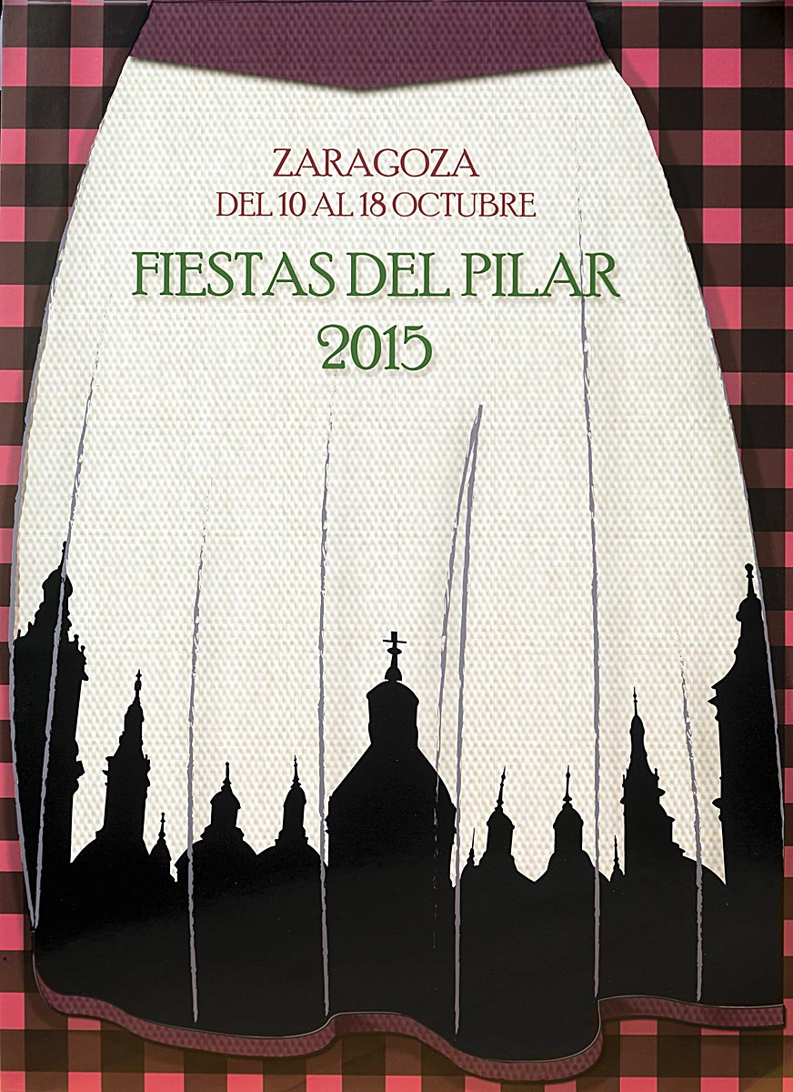 Cartel de las Fiestas del Pilar 2015, obra de la oscense Idoia Muro.