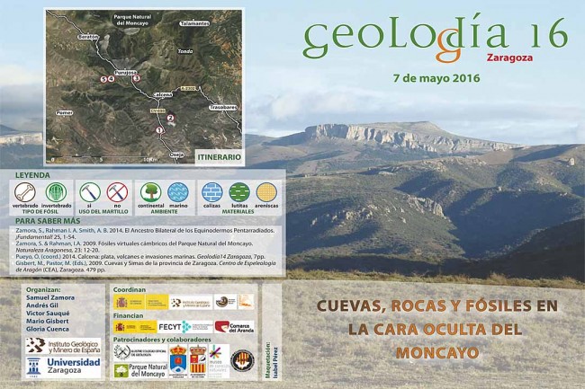 folleto de Geolodía Zaragoza 2016