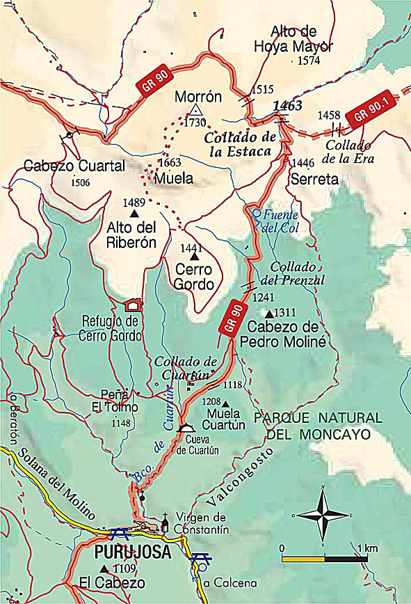 Mapa de la ruta.